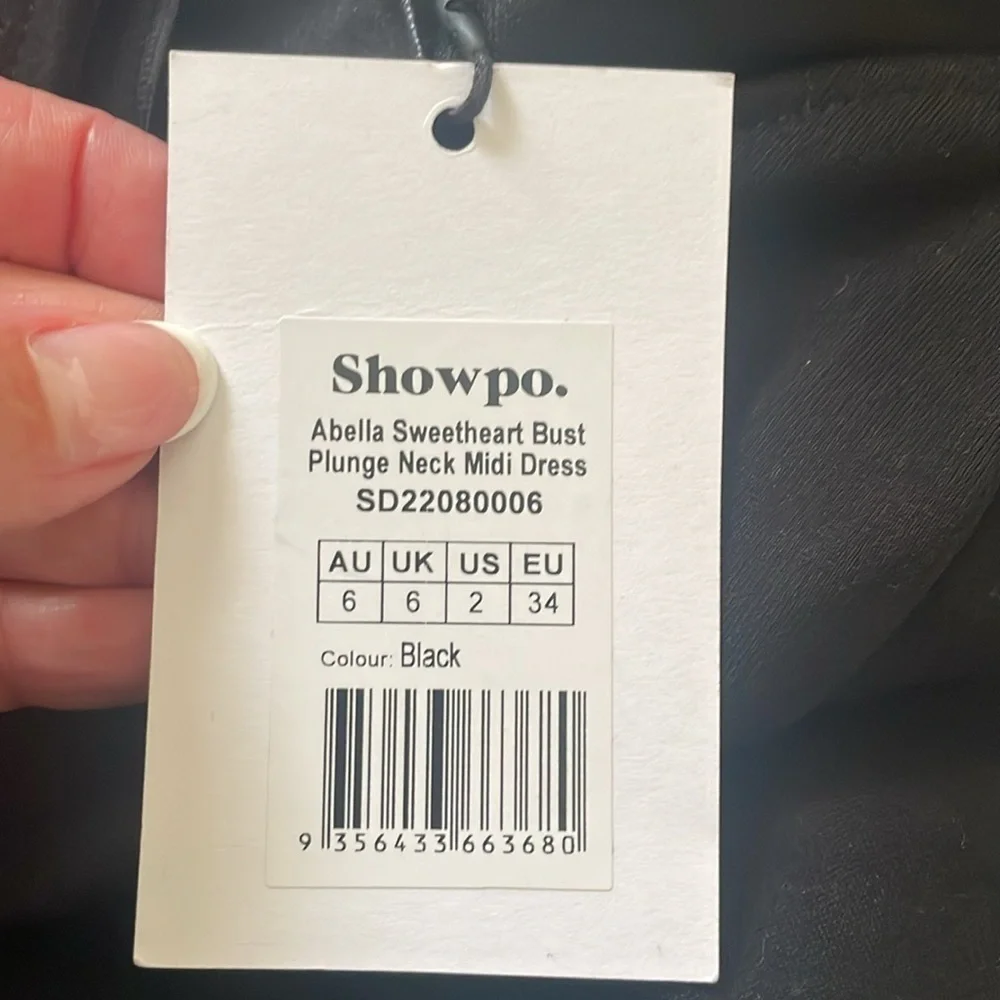 Showpo.‎ US 2 Abella Sweetheart Bust Plunge Neck Midi Dress NWT